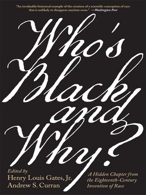 cover image of Who's Black and Why?